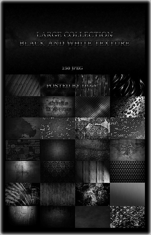 Огромная коллекция черно - белых текстур