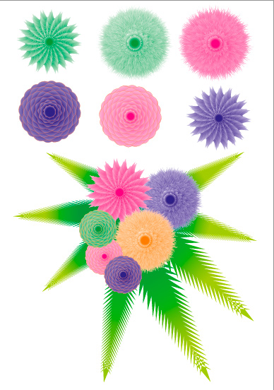 Клипарт - Цветы и цветочные орнаменты